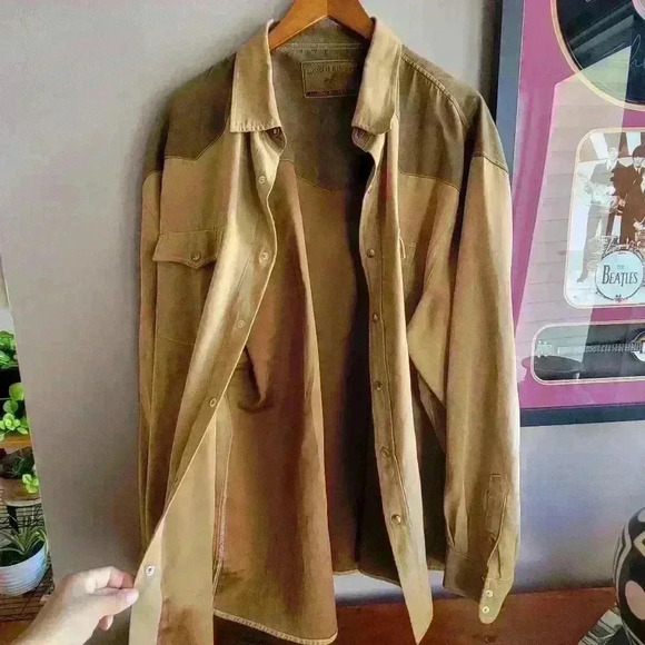 COPY - North River Outfitter Shirt with Long Sleeve XXL Brown/Camel Western Poc… - Picture 2 of 14